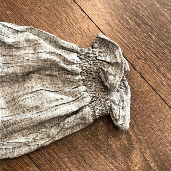 NWT Zara Cropped Ruffled Gray Top Size M - Picture 11 of 13